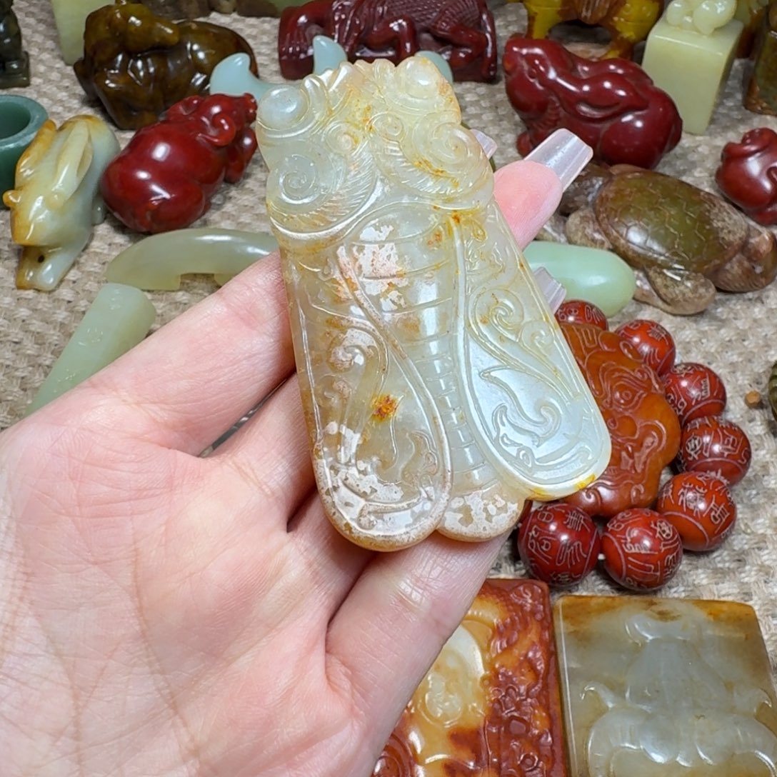 白玉菩提吊坠挂件
