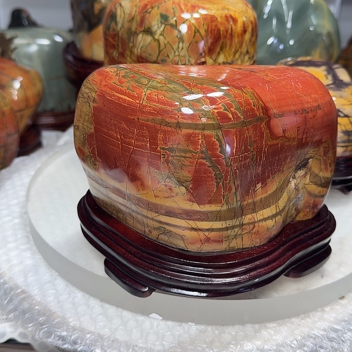 石材乳源彩石家摆件