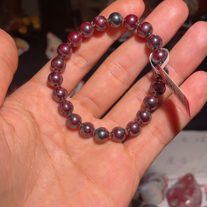 天然辰砂原矿手串