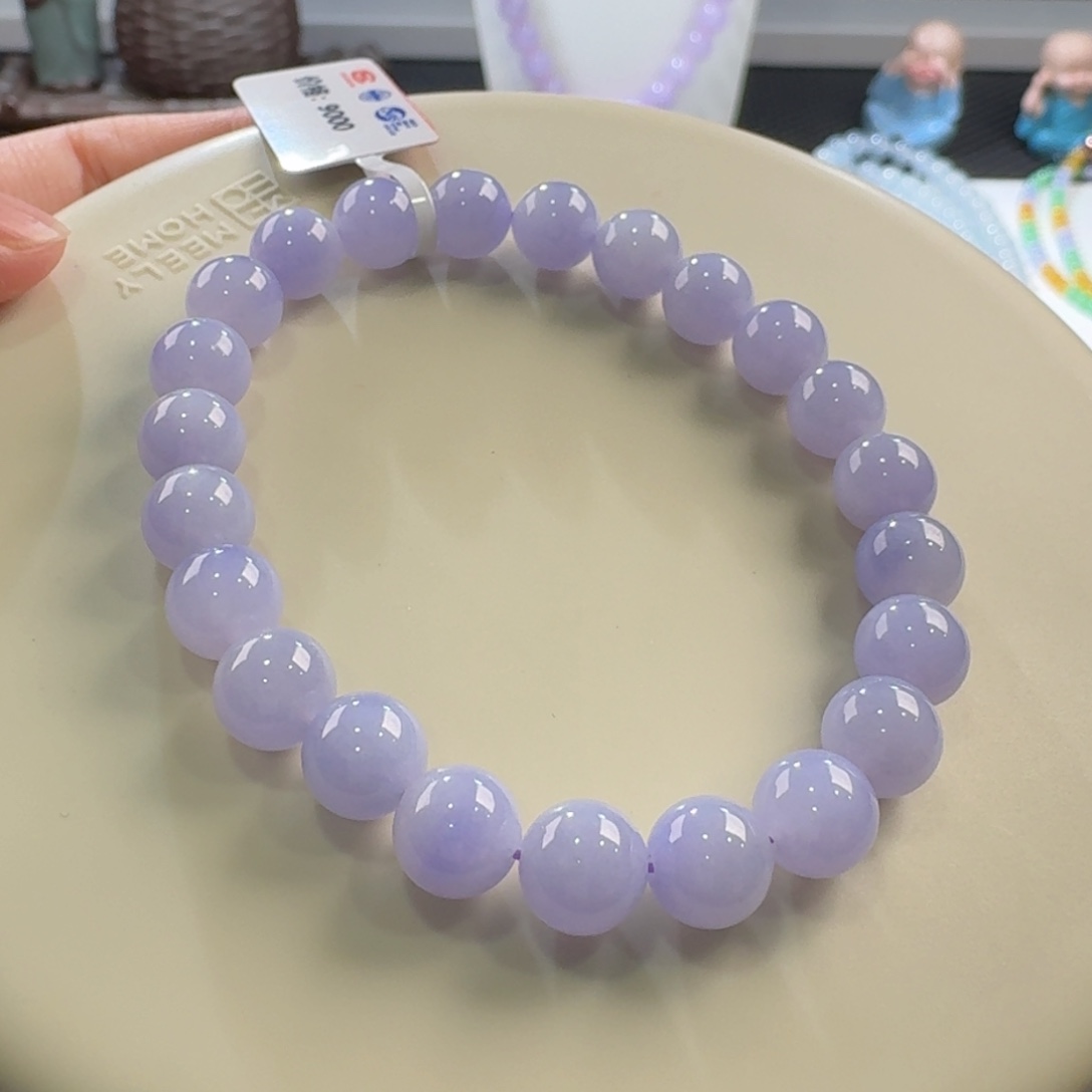 翡翠手链未镶嵌j****y紫单圈