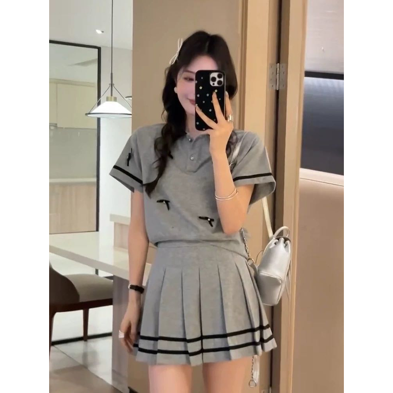 学院风女装针织衫套装
