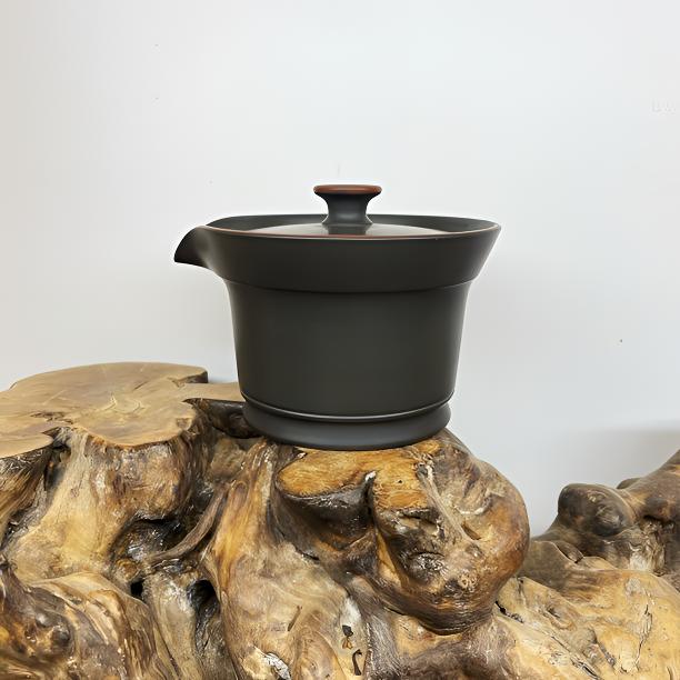 广西钦州市坭兴陶手抓盖碗约150毫升特价捡漏无礼盒包装，介意慎拍