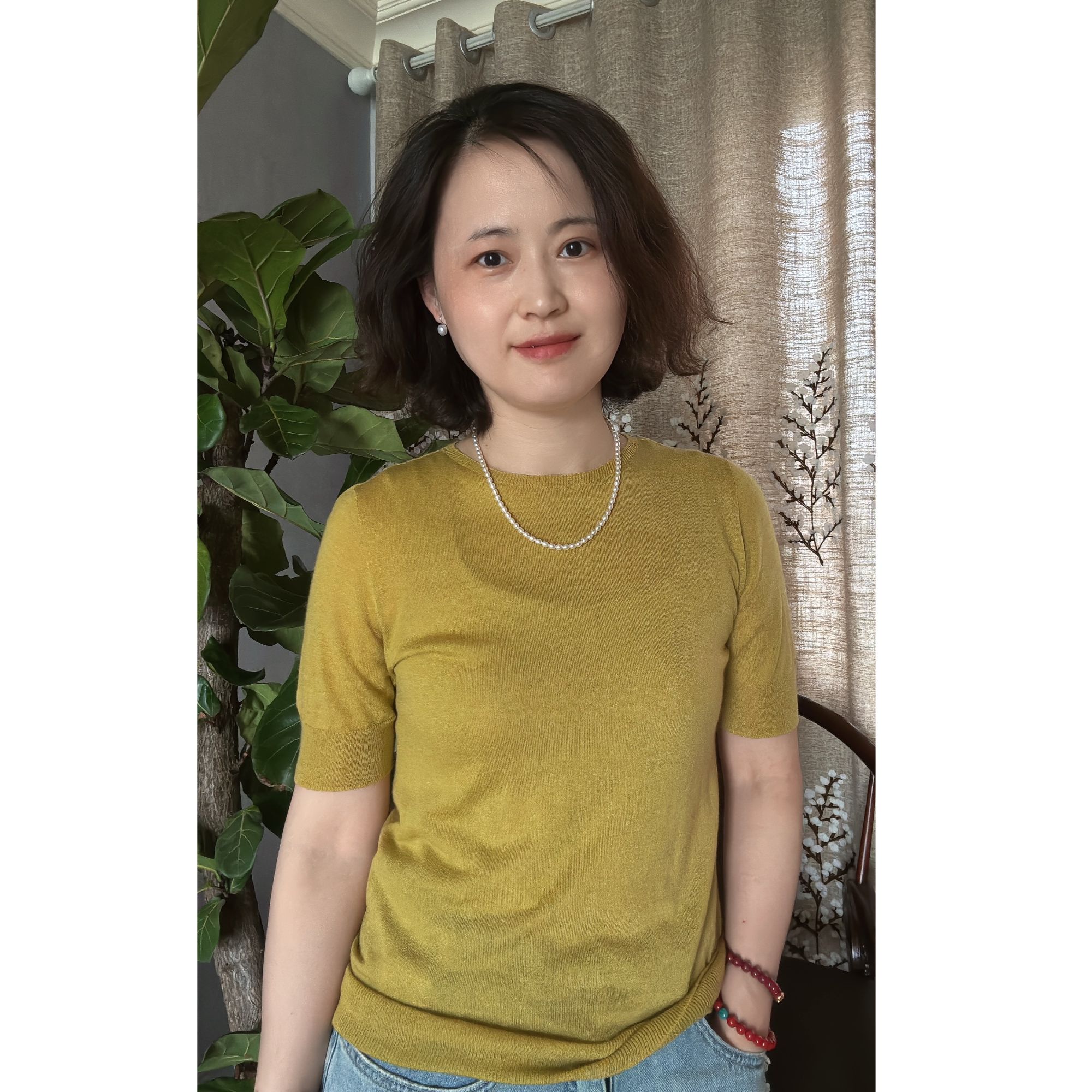 【彩薇专属】60支精纺羊毛体恤微透透气舒适时尚春夏款半袖女装