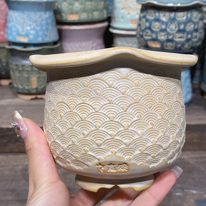 七里烧花盆2-25-529口径8