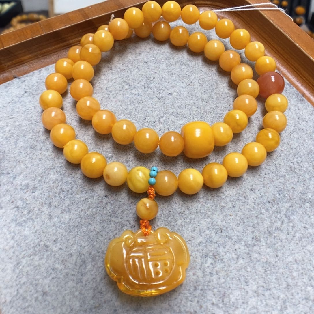 蜜蜡手串未镶嵌蜜蜡