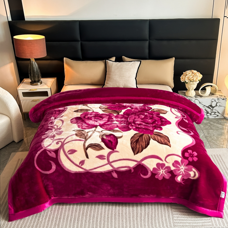 毛毯冬季加绒加厚拉舍尔毛毯盖被披肩毯保暖沙发毯亲肤款可铺可盖