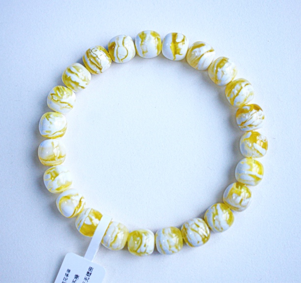 同料9.5x9m漆瓷白虎皮千层雪老型蜜蜡手串11.89克 精工收藏级