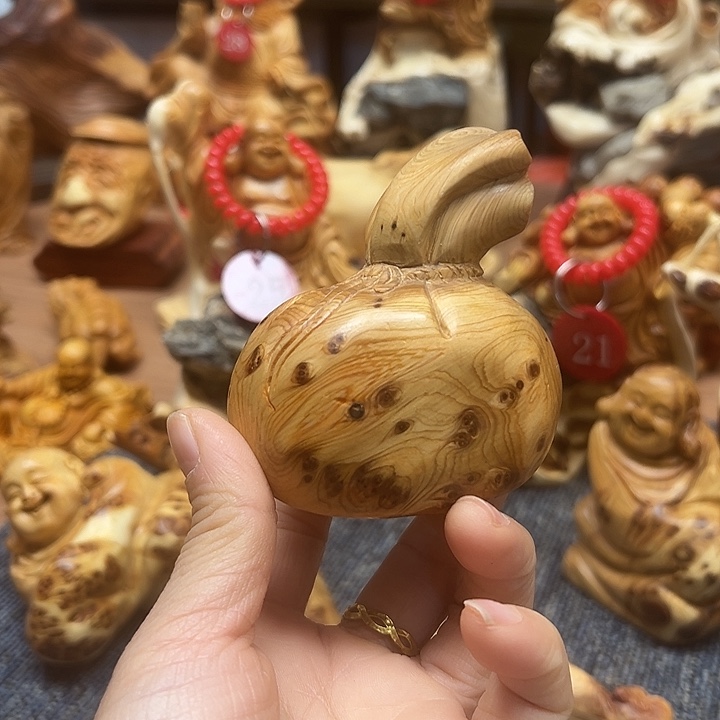 柏木太行崖柏手把摆件