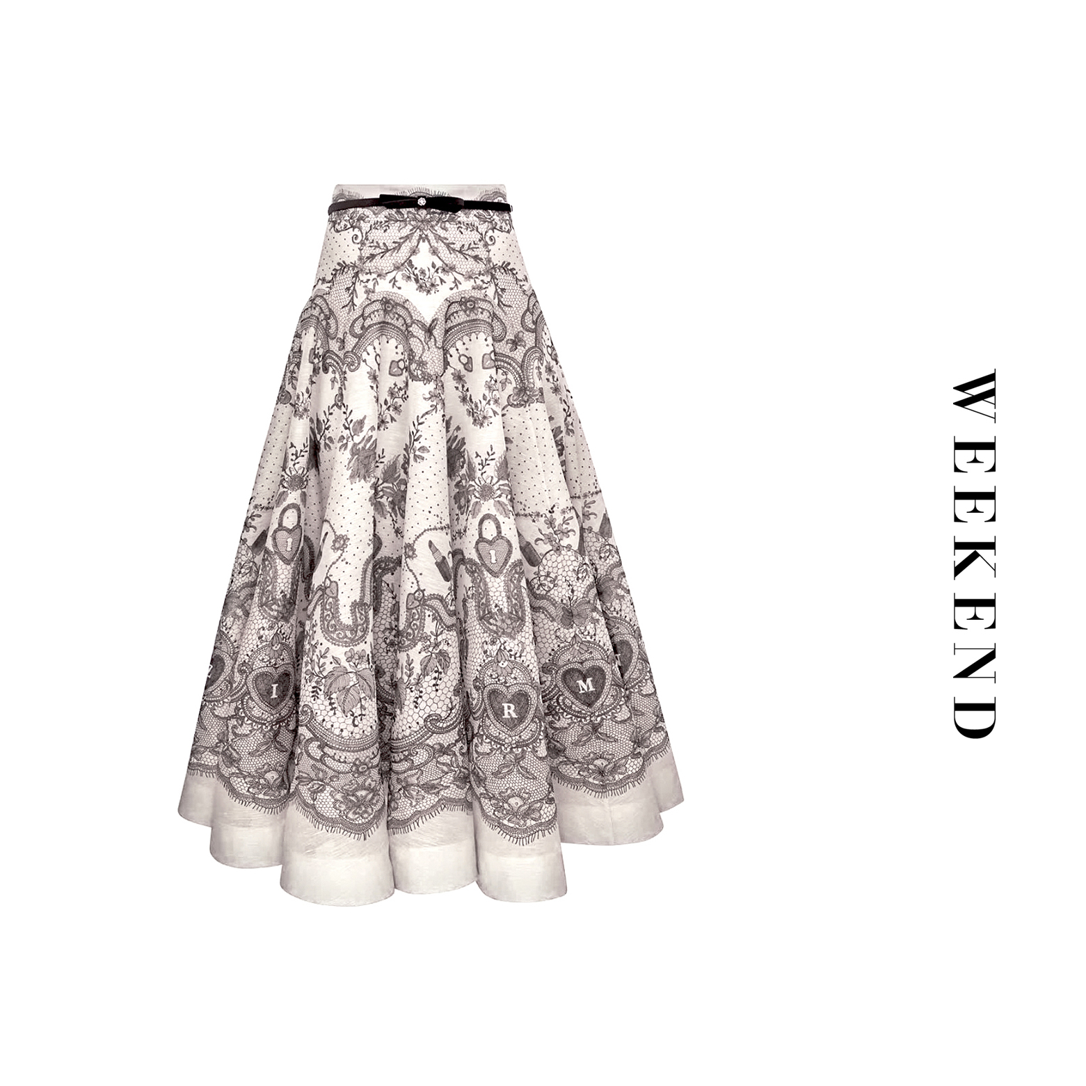 ZMM印花女士日常时尚百搭大摆优雅气质半裙