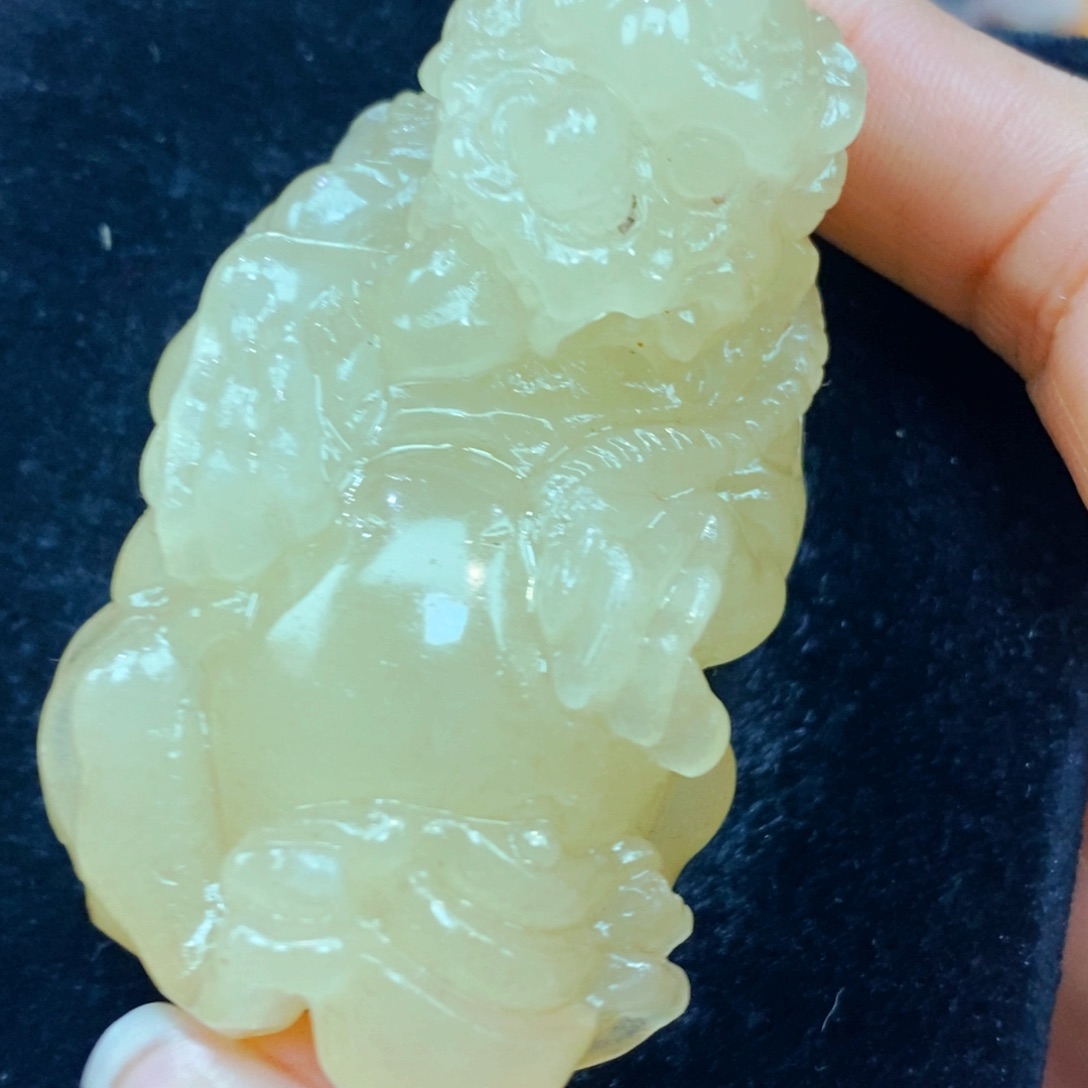 未镶嵌石英质玉（黄龙玉）吊坠(不含链)