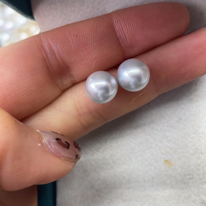 海水珍珠耳饰18K金镶嵌