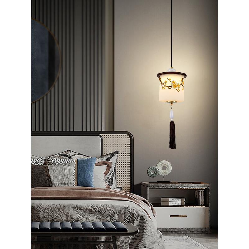 新中式餐厅吊灯禅意茶室书房吧台长条餐厅北欧极简楼梯吊灯过道灯