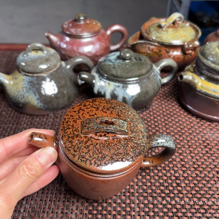 紫砂茶杯段泥汉瓦瑕