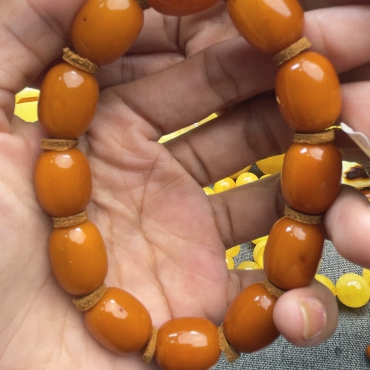 蜜蜡珠宝奇石未镶嵌J****n蜜蜡手串