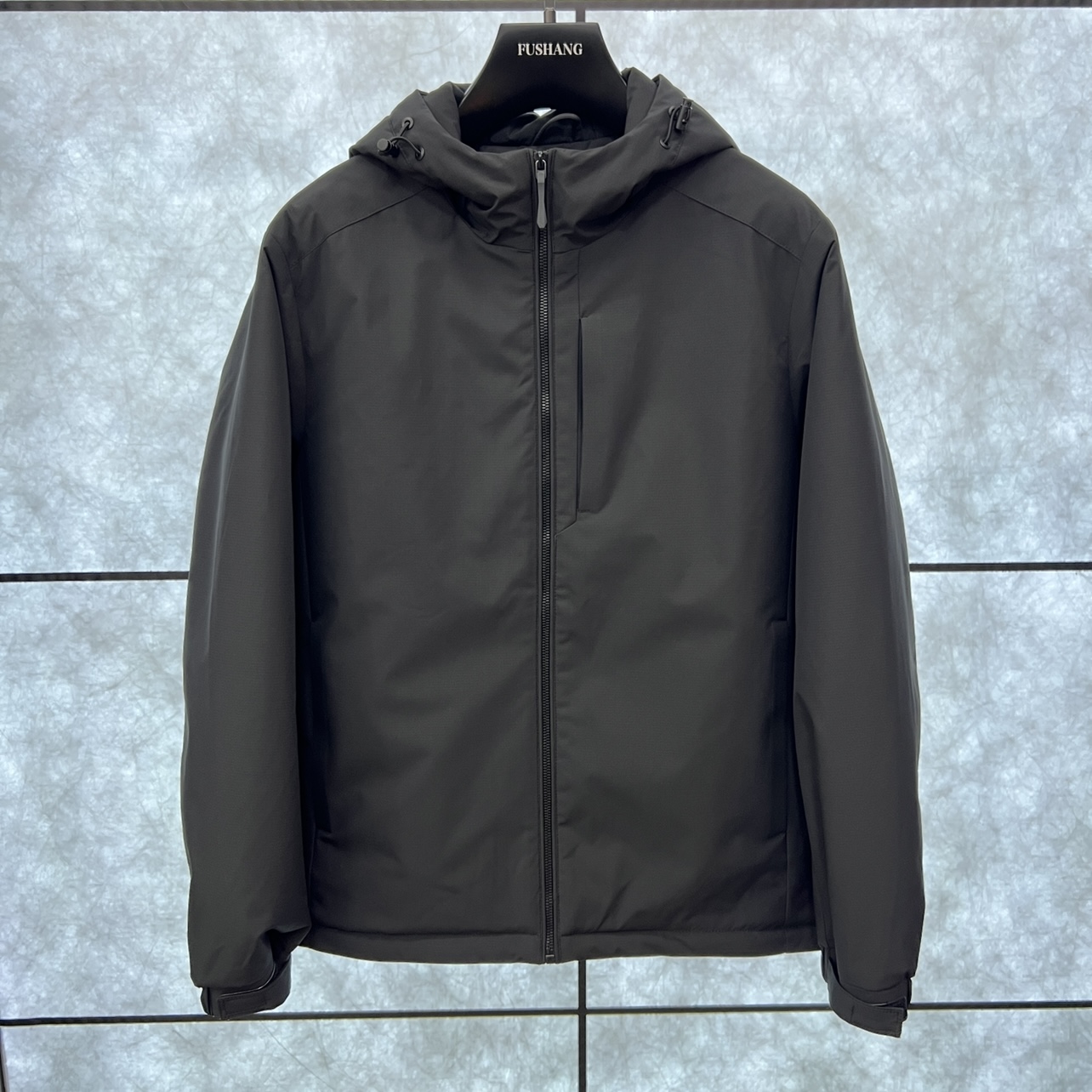 【Y】{棉服}2025黑色运动休闲商务时尚连帽棉服FL2518