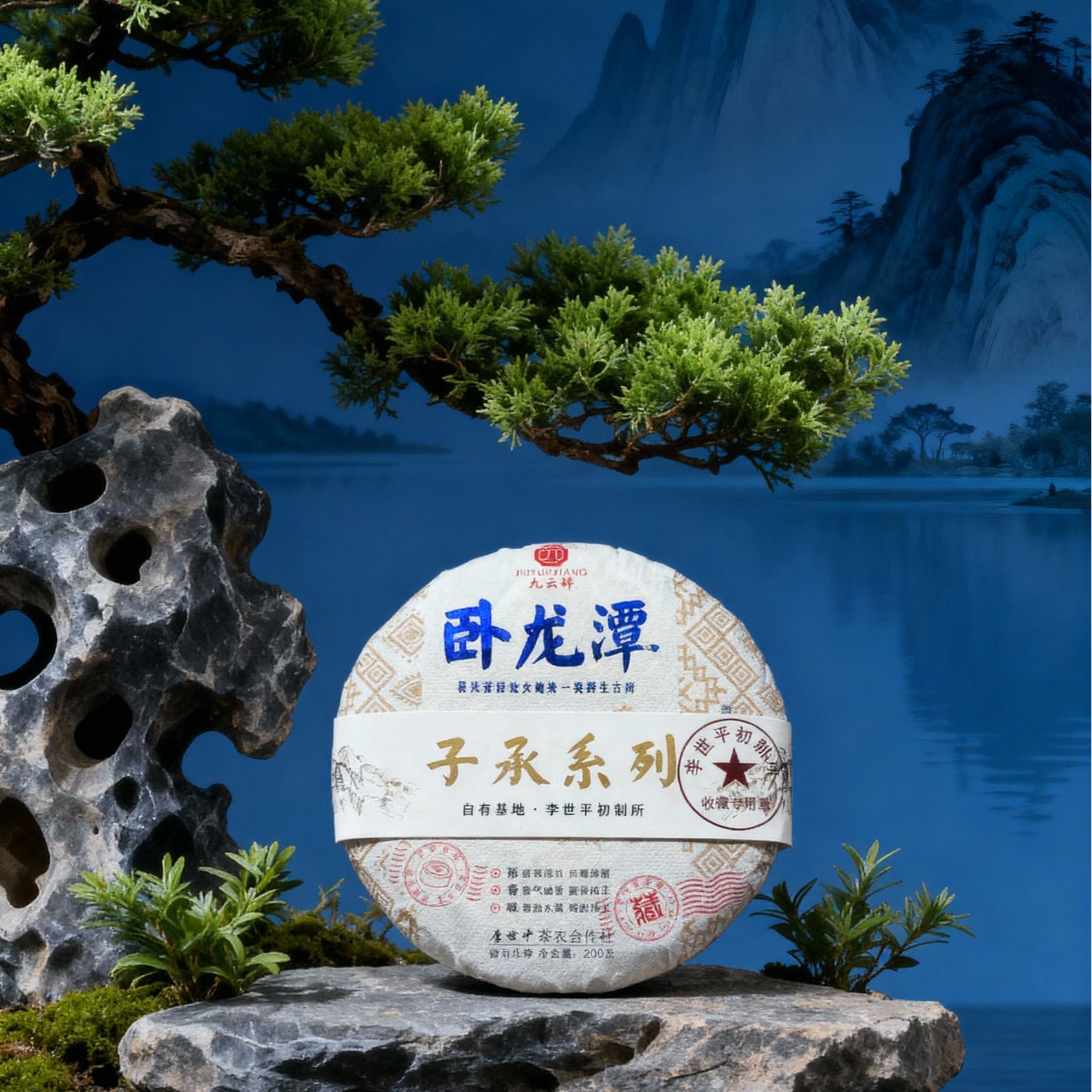 【父亲对儿子的教育】2023年卧龙潭【子承系列】200g/饼（普洱生茶）