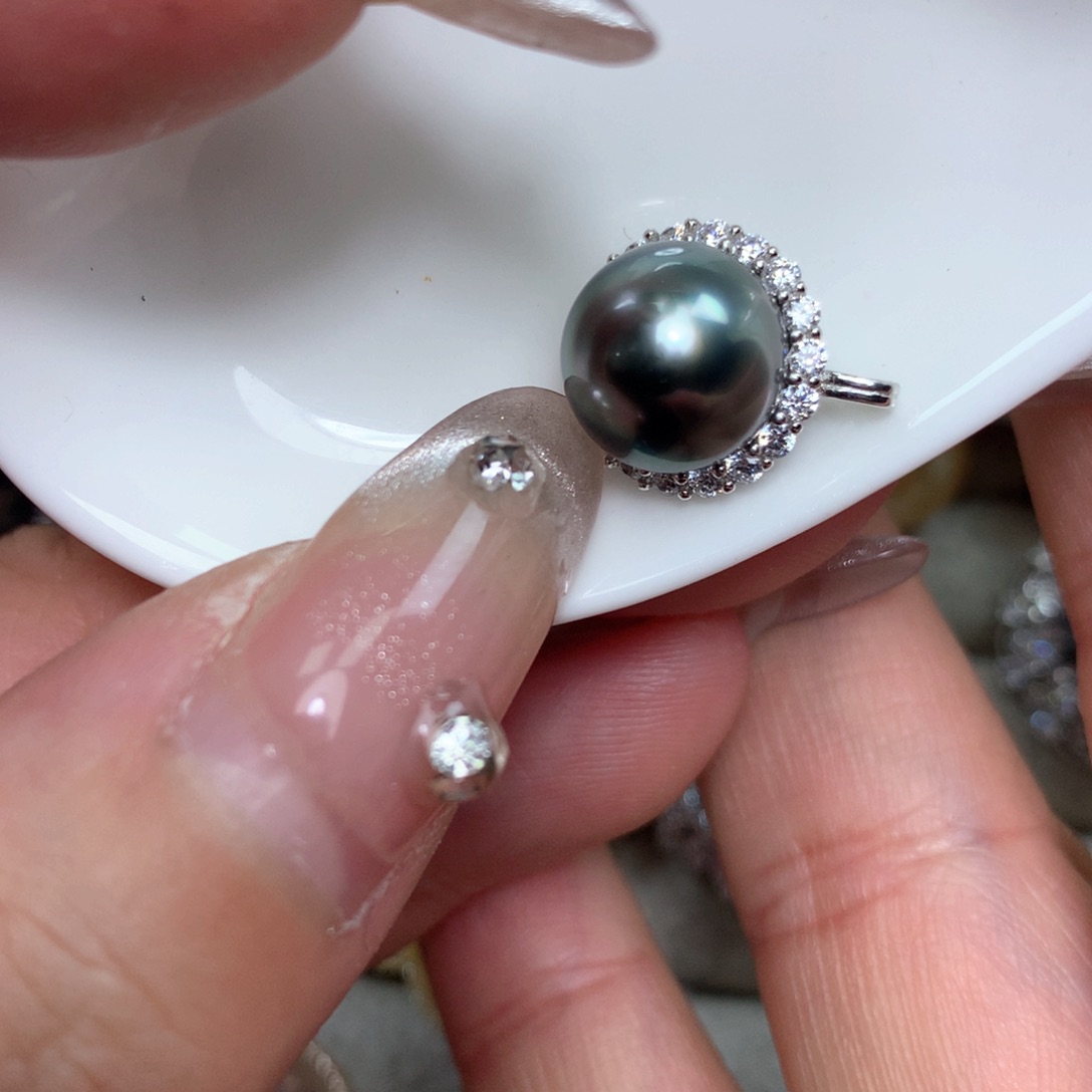海水珍珠颈饰银S925镶嵌