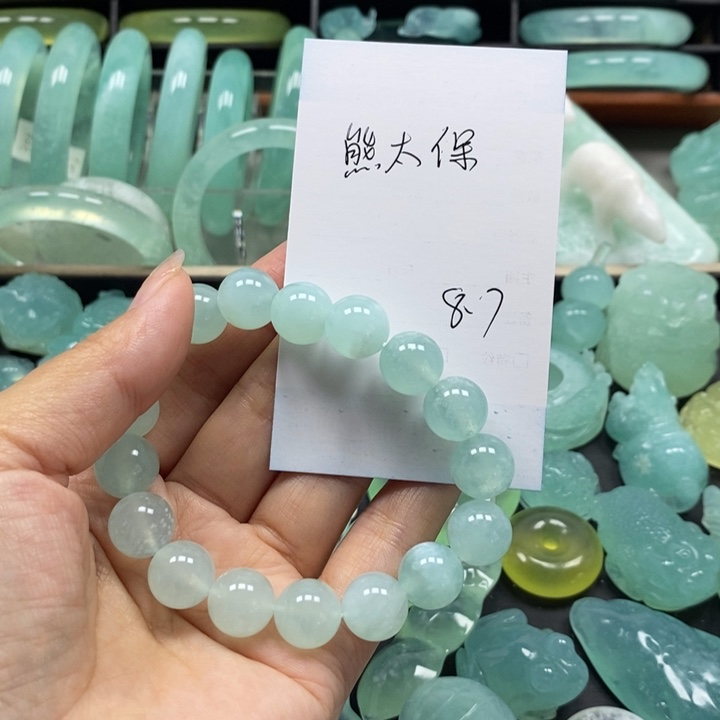 蛇纹石玉未镶嵌手镯熊*保