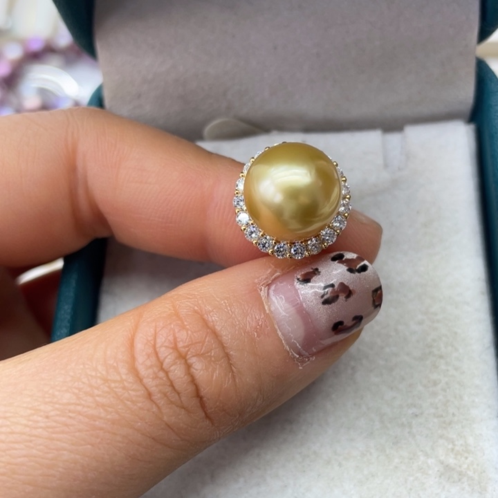 海水珍珠戒指银S925镶嵌