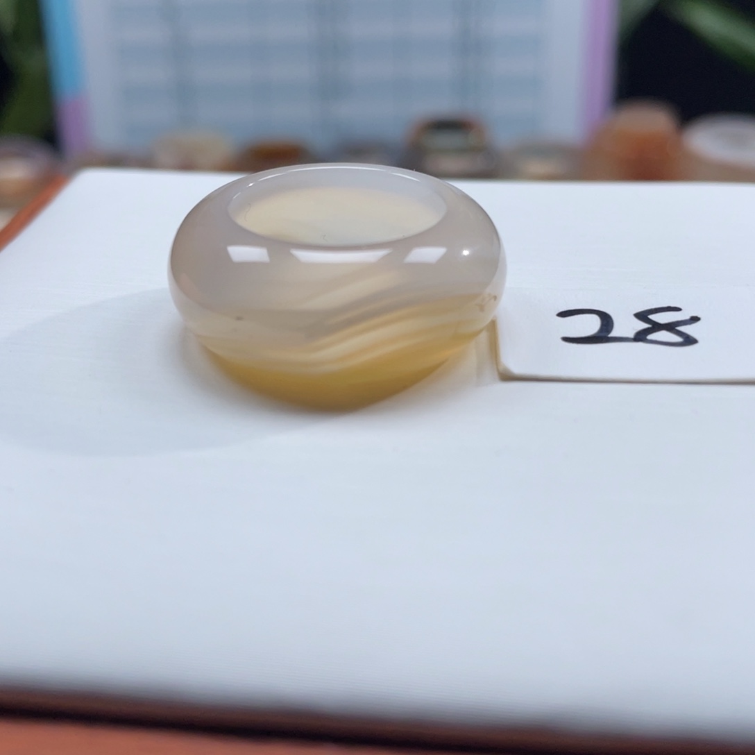 玛瑙/玉髓未镶嵌戒指Z17港14