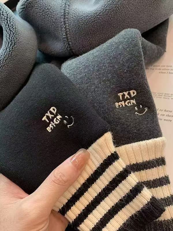 长裤运动风女简约冬季休闲裤外穿春秋暖裤打底裤