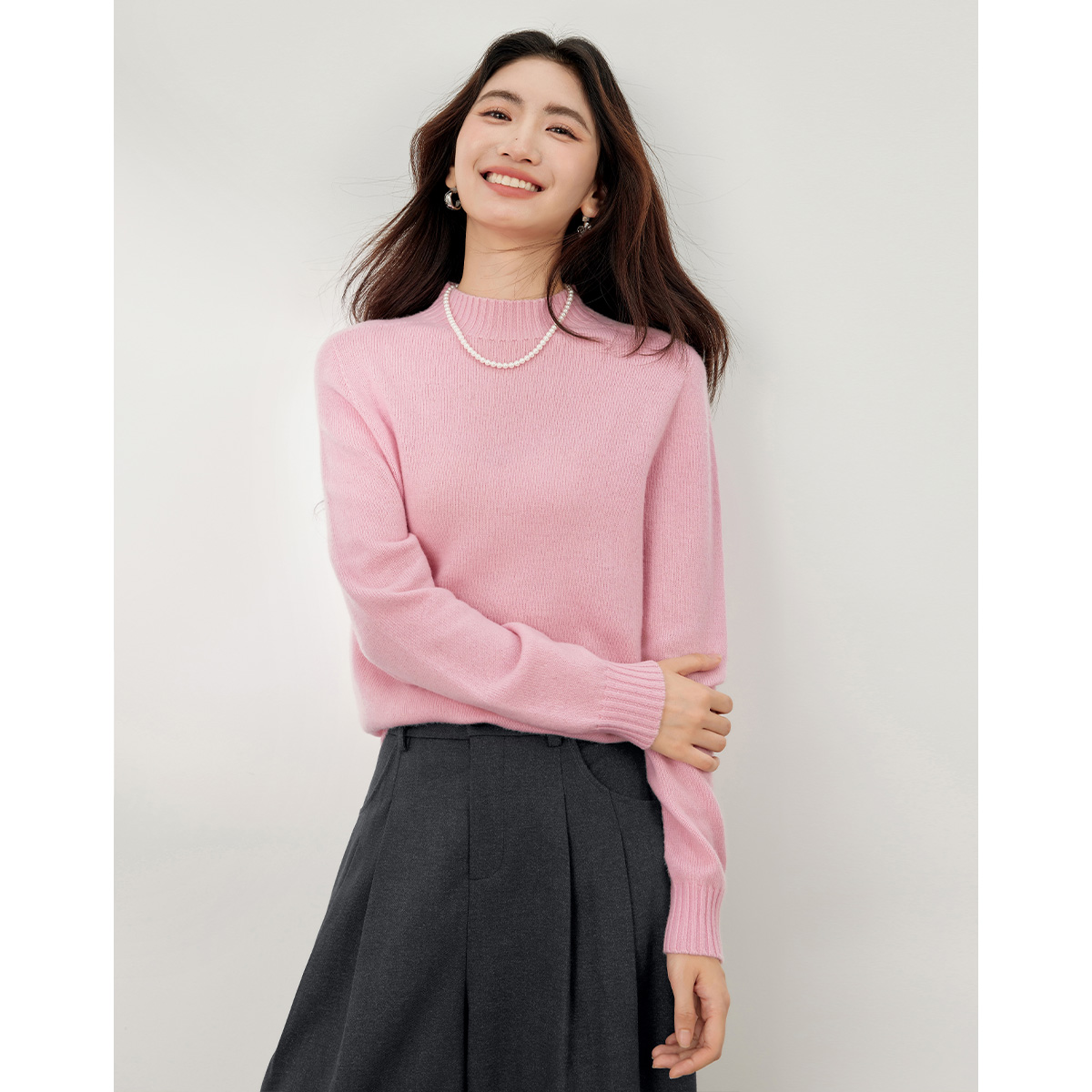 【林一专属】朗文斯汀时尚百搭纯色针织衫DTYM4509B07438