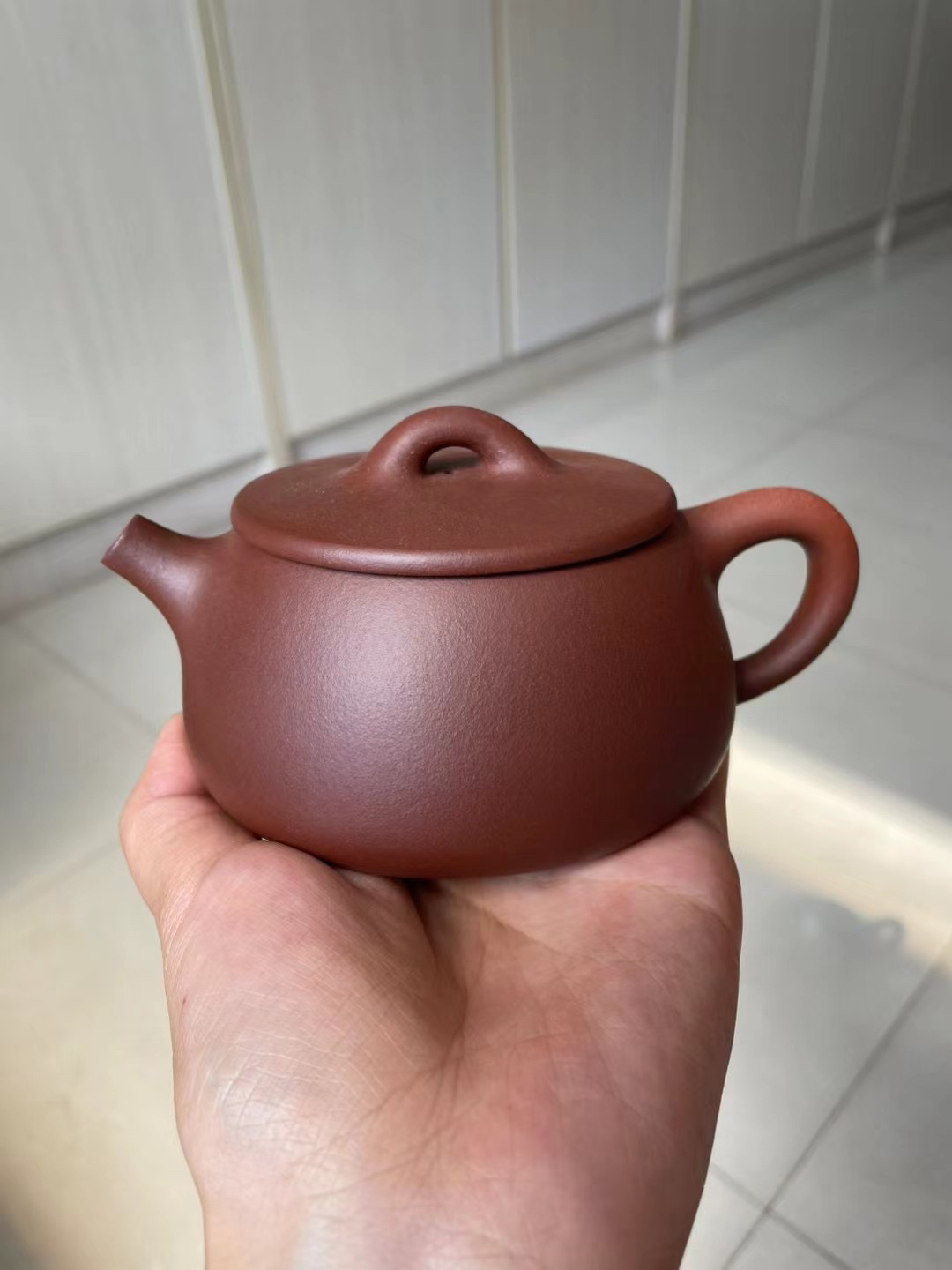 宜兴紫砂壶半手工紫泥大口瓢280cc