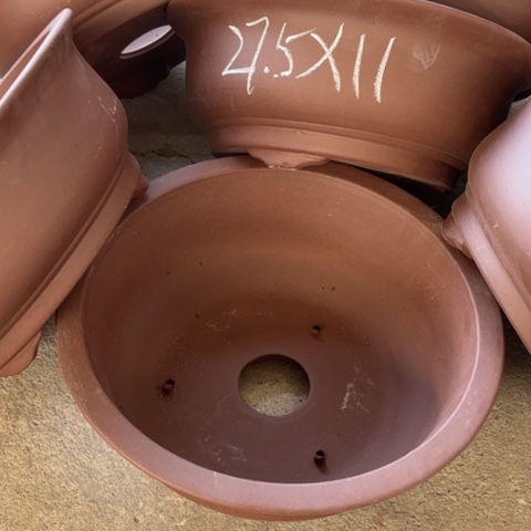 紫砂花盆100-7。         27.5-11