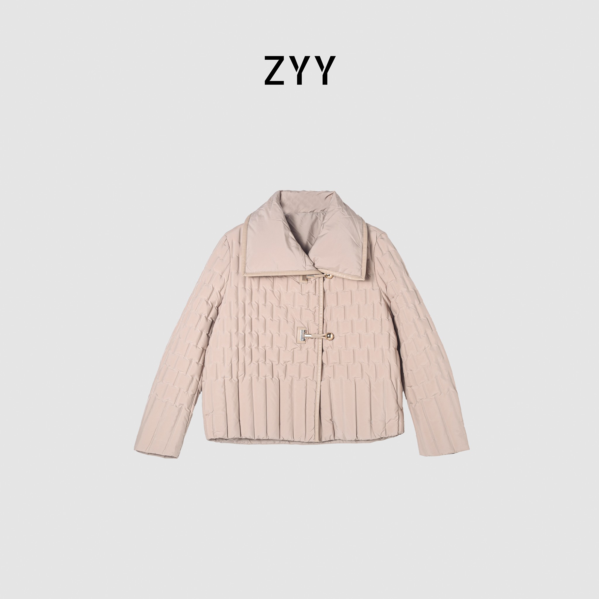 ZYY【北欧港湾】新款绗线轻薄白短款羽绒服X25DYRF05971