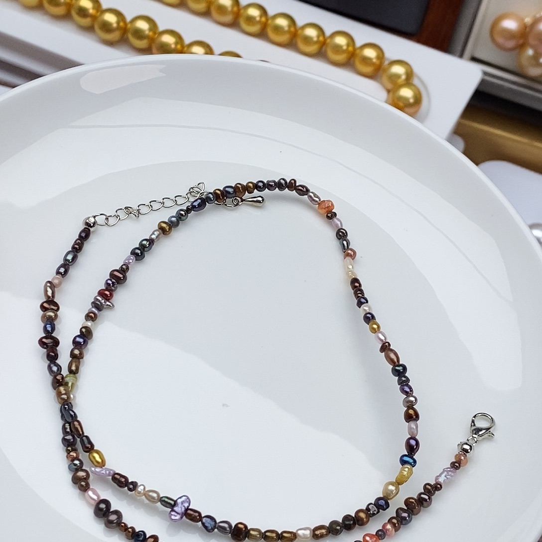 合金颈饰淡水珍珠