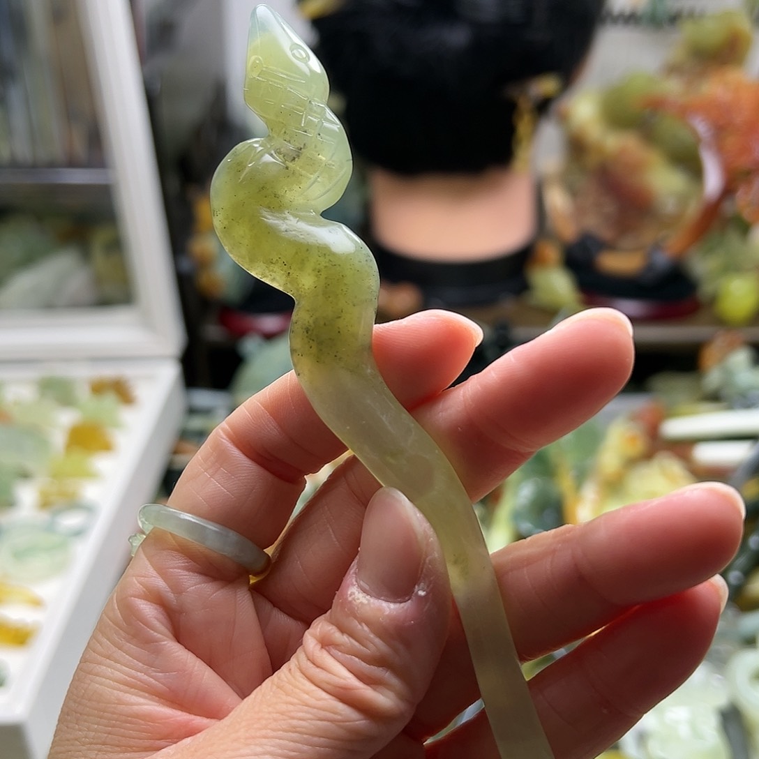 蛇纹石玉手链合金