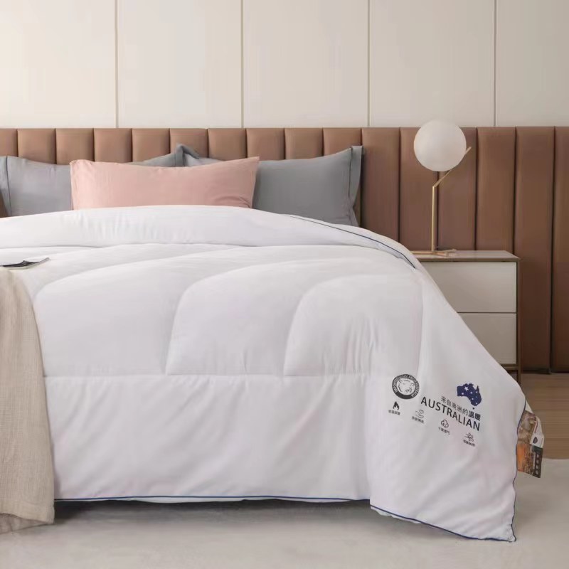 100分羊毛双人蓄热冬羊毛被