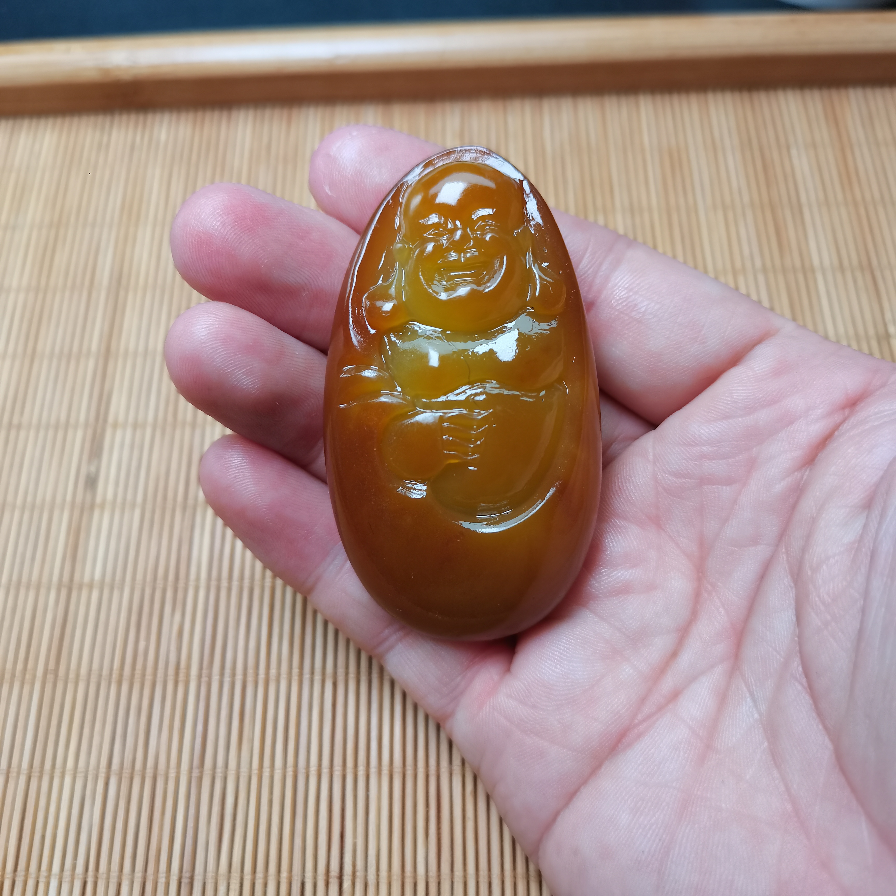 新疆和田玉弥勒佛78克