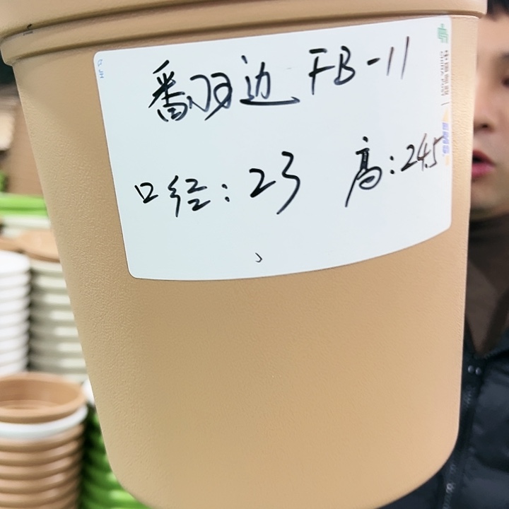 正品翻边口23高25米色5个带托