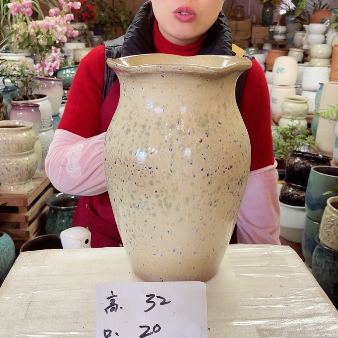 紫砂花盆高度32口径20