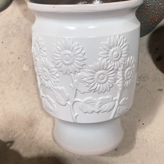 紫砂花盆口21高度31白