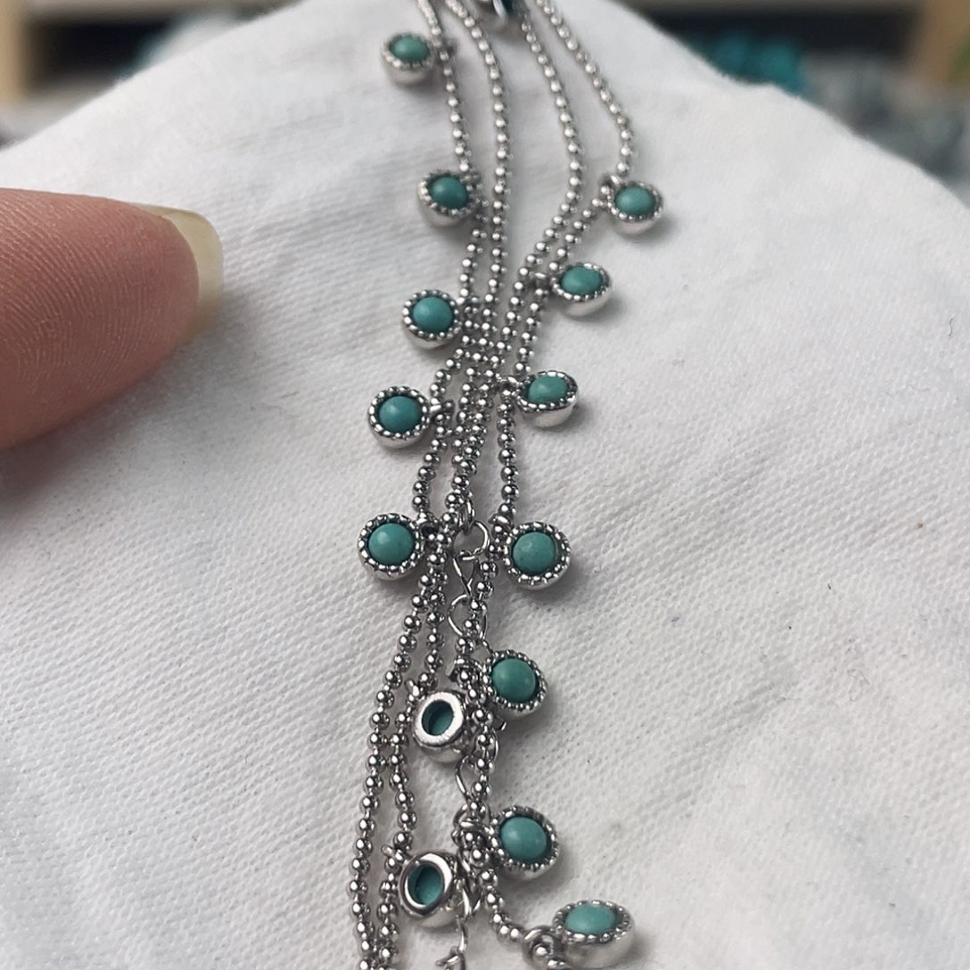 绿松石银S925镶嵌配饰