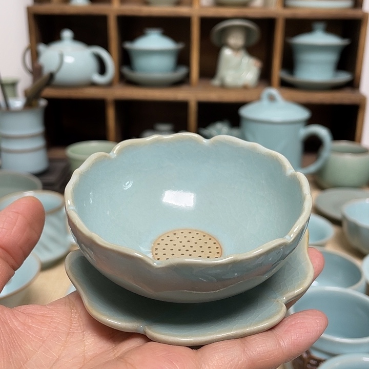 杯子孙现锋梅花碟茶漏微瑕