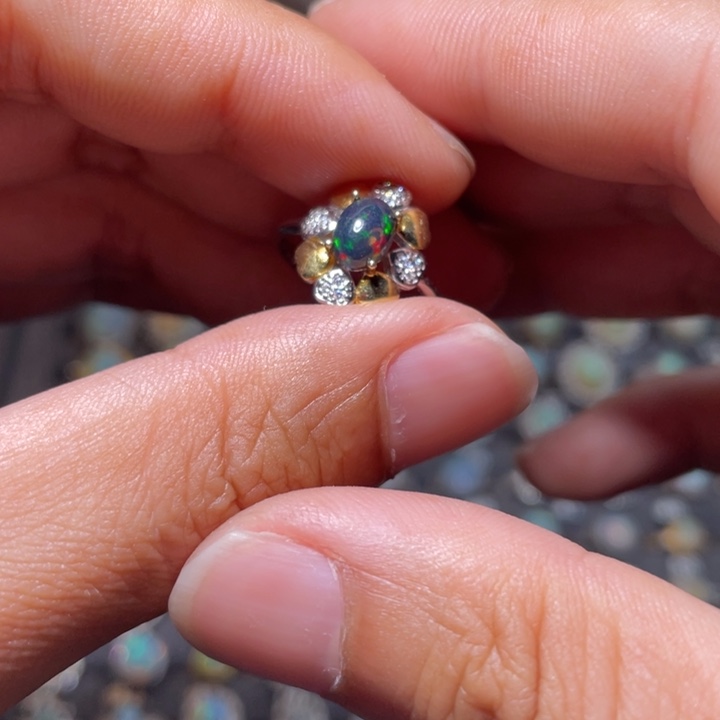 欧泊银S925镶嵌戒指）