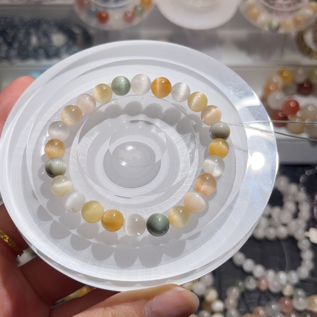 水晶未镶嵌手链彩兔毛