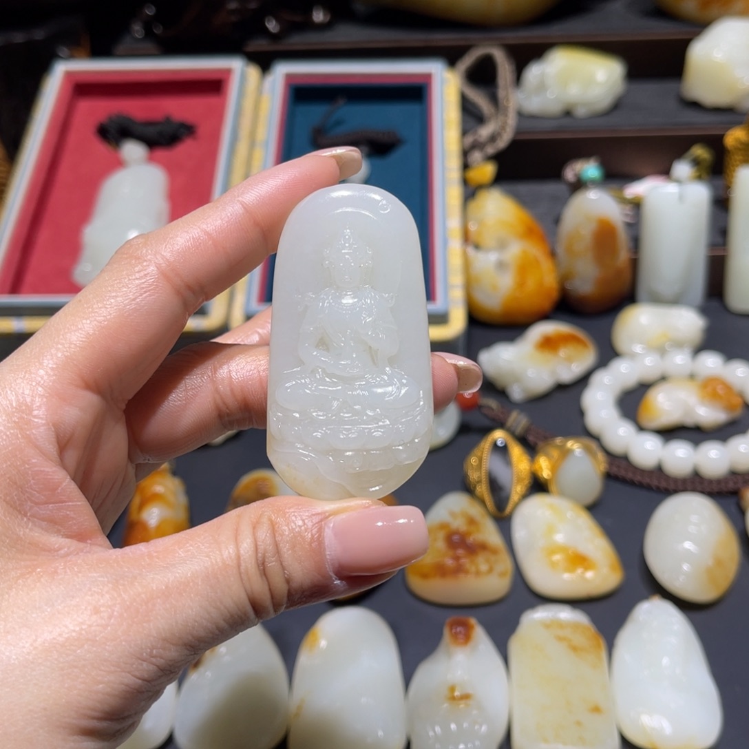 和田玉未镶嵌吊坠(不含链)