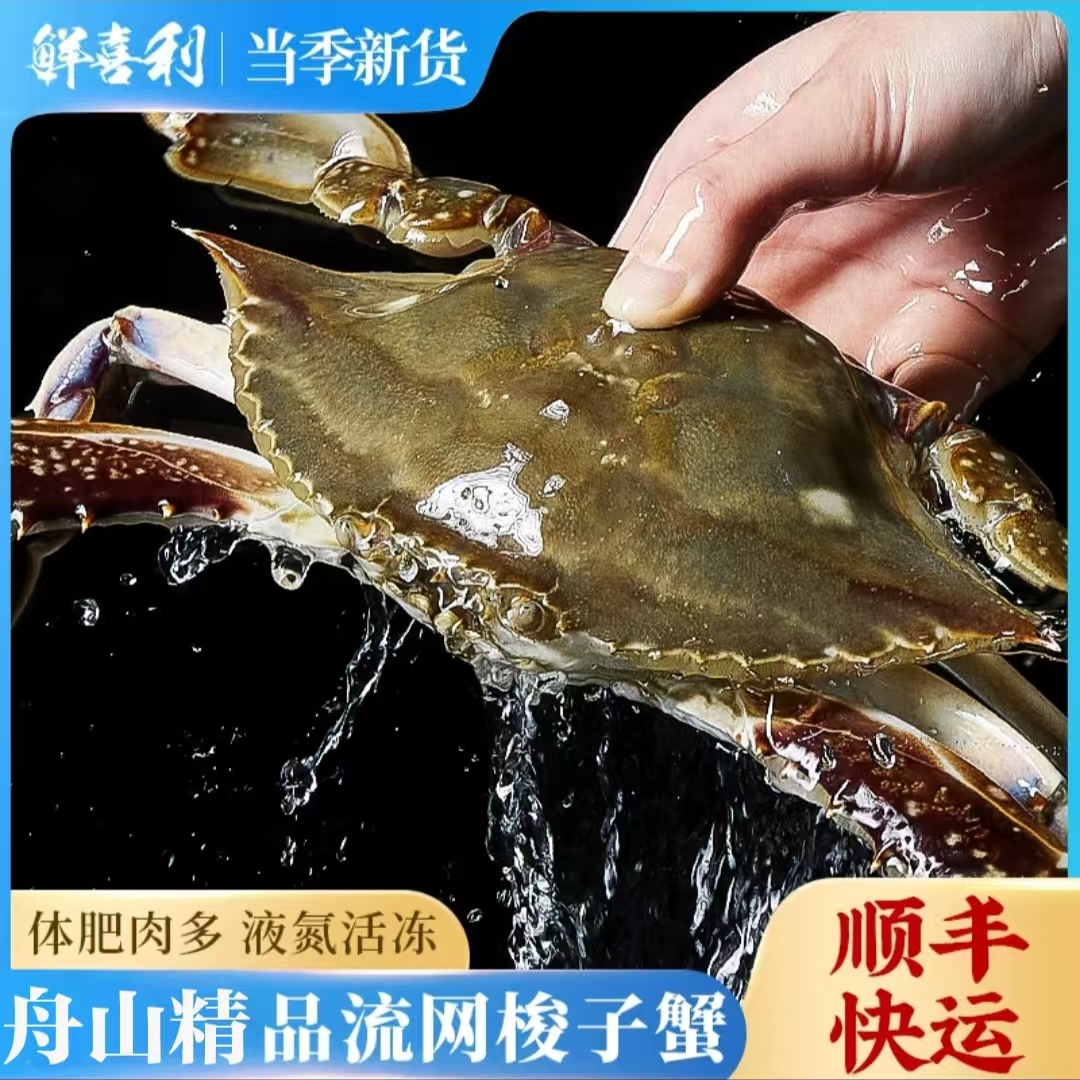 【保鲜不保活】冰鲜梭子蟹二两左右/只公母随机100g