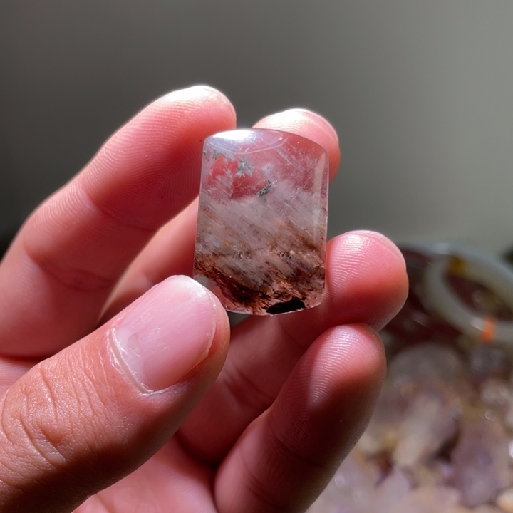 水晶天然幽灵方牌未镶嵌