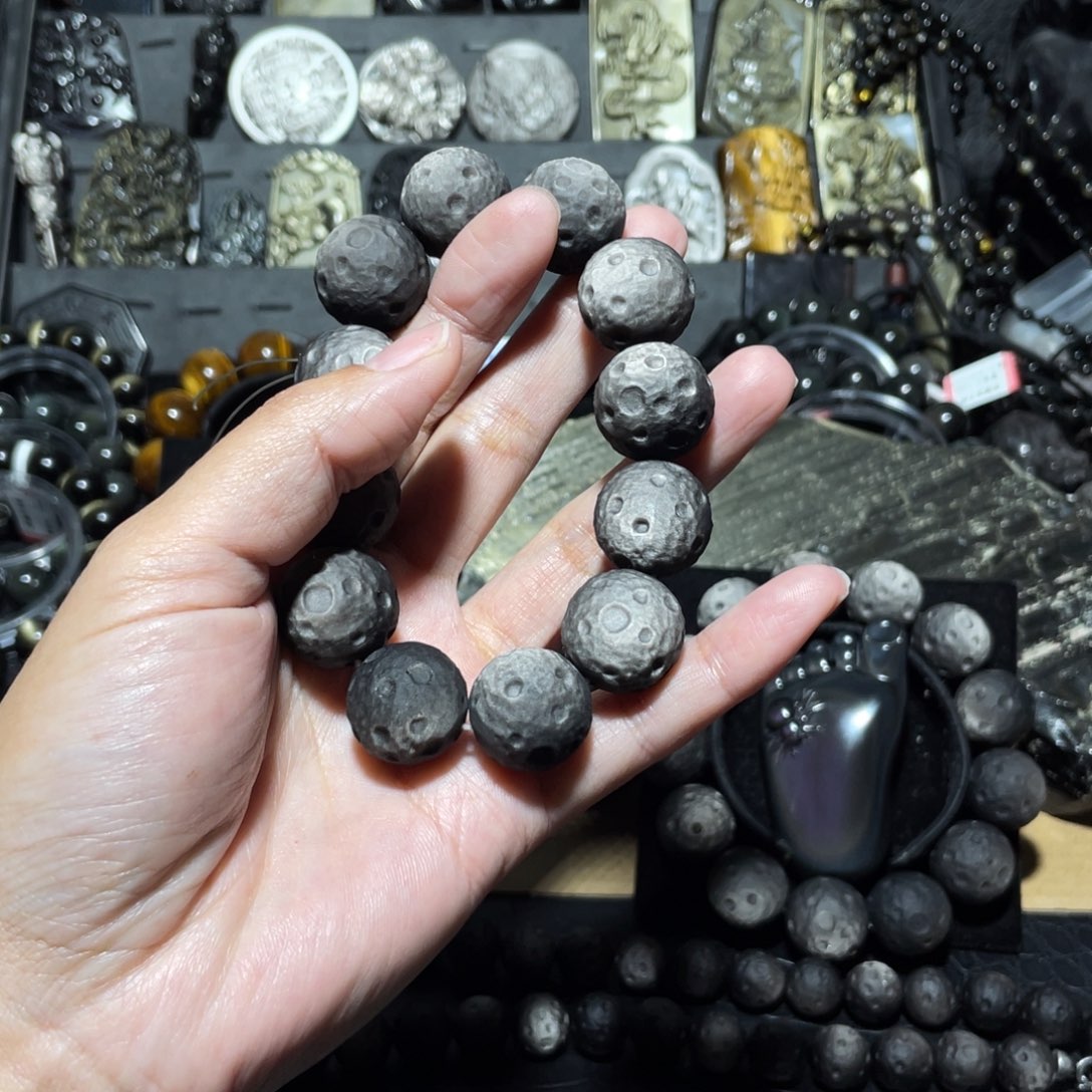 黑曜岩手链未镶嵌远****宴