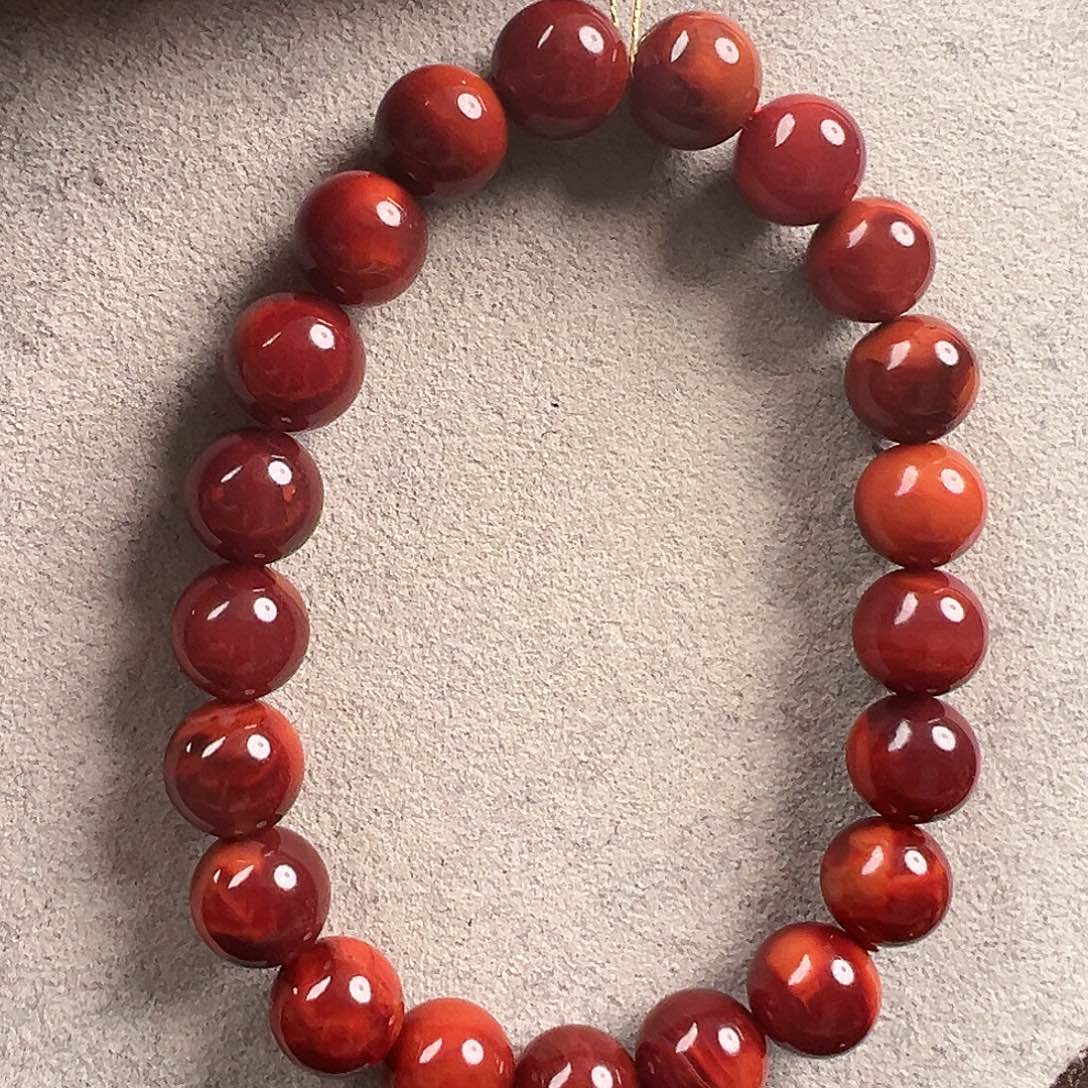 南红玛瑙南红单圈未镶嵌横**马