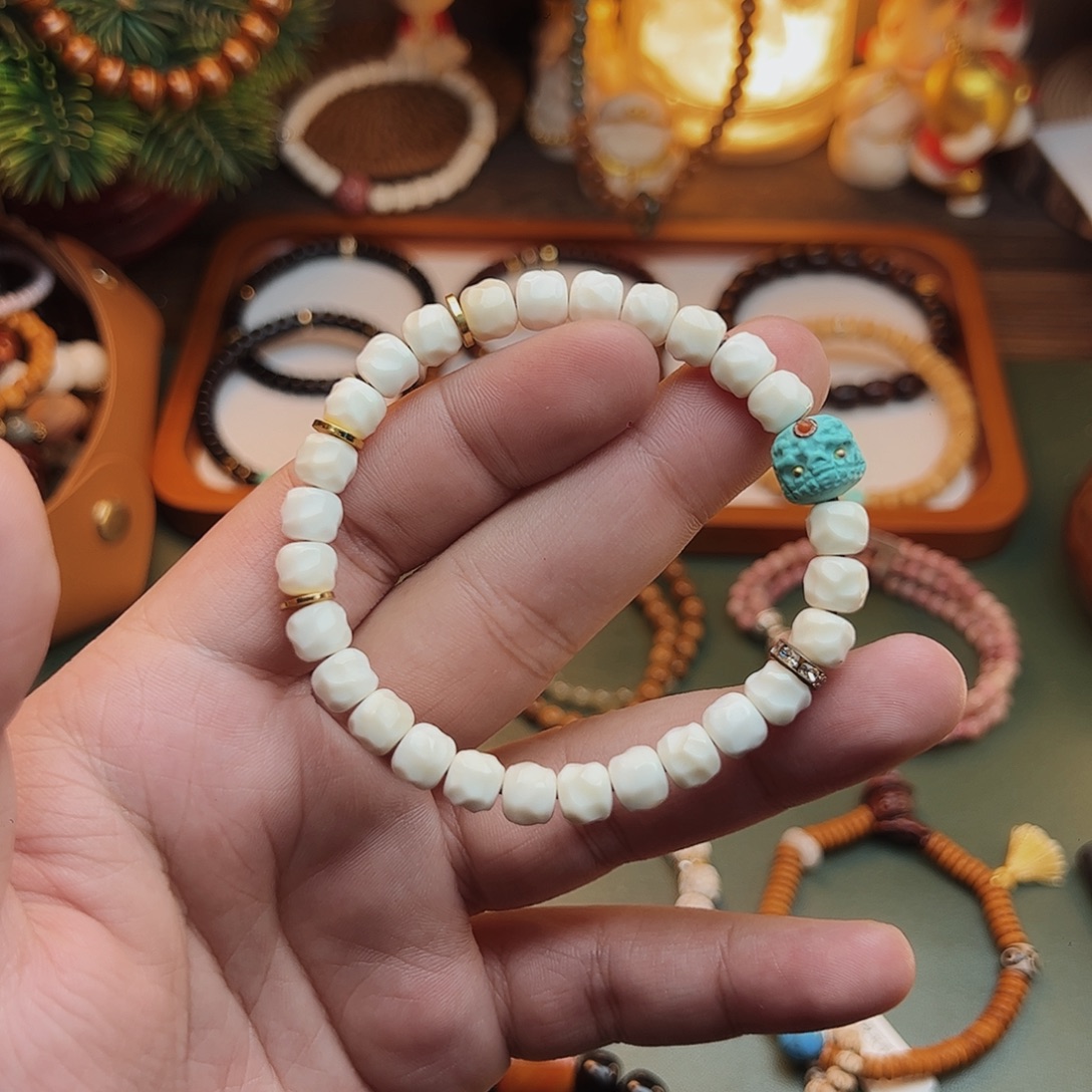 手串菩提根/象牙果白玉菩提