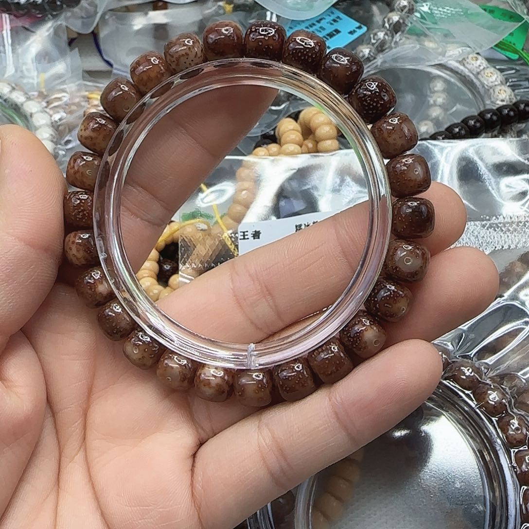 大***风星月菩提手串125粉皮星月菩提98单圈