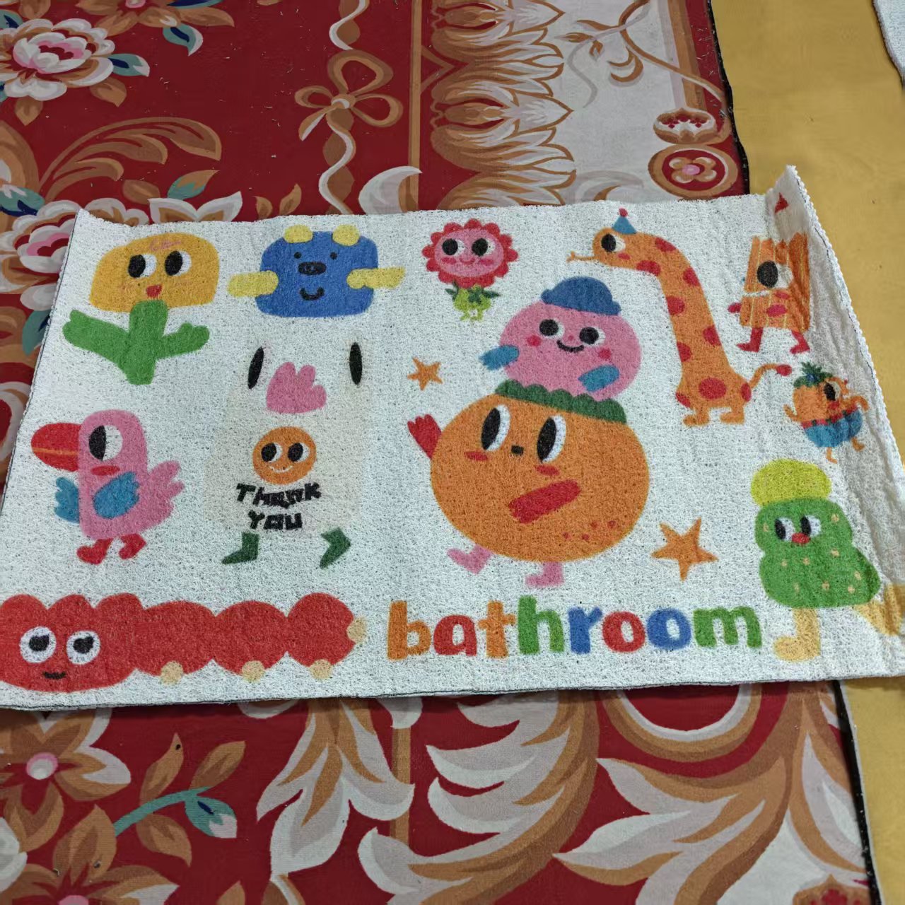 孤品瑕疵浴室镂空丝圈家用可漏水浴室防滑垫