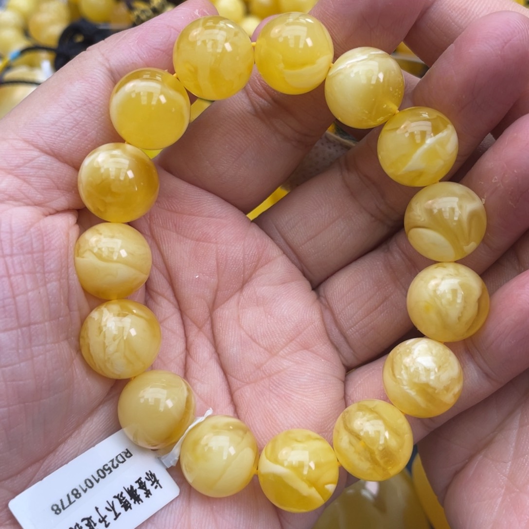 琥珀裸石未镶嵌琥珀蜜蜡13m m