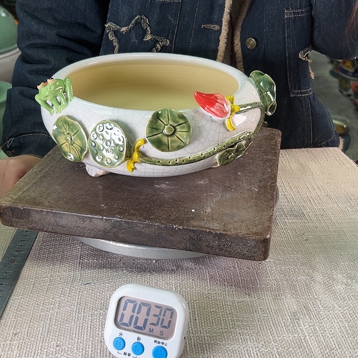 雨***滴泳坤堂石湾花盆陶瓷